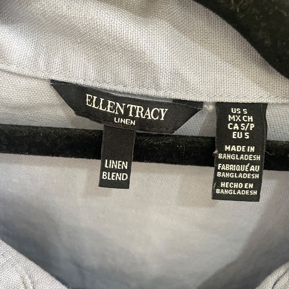 ⚡️5/$20 bundle sale⚡️ Ellen Tracy‎ Linen Blend Utility Jacket SZ Small - Picture 5 of 6